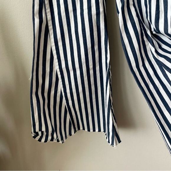 Show Me Your Mumu Mumu Blue Berkeley Tie Up Bells Nautical Stripe Jeans - Picture 8 of 15